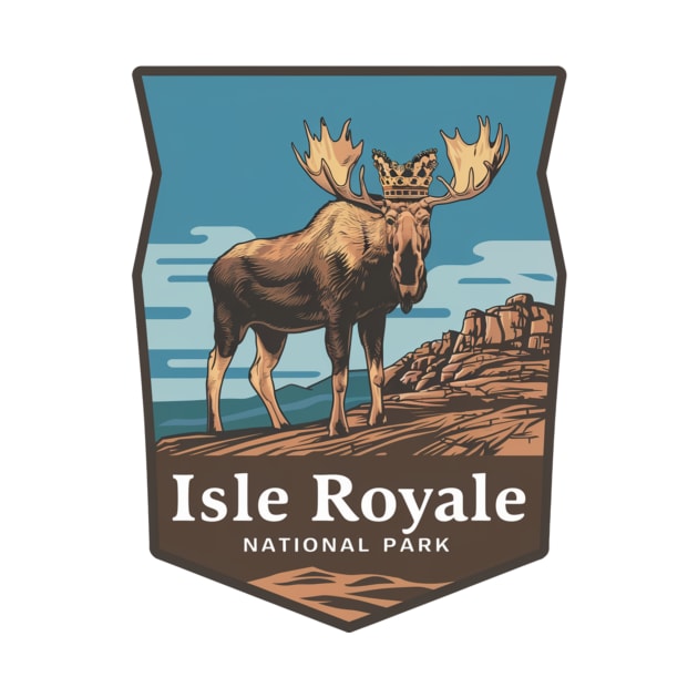 Isle Royale National Park Moose Emblem by Perspektiva
