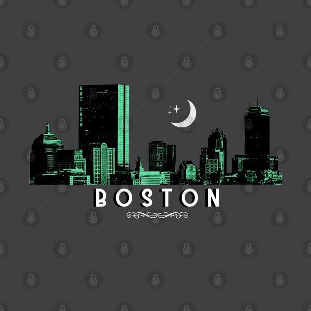 Boston at Night by TaliDe