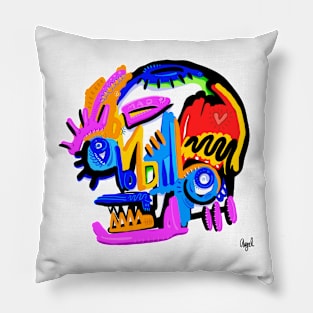 mad skull Pillow