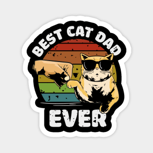 THE BEST CAT DAD Magnet