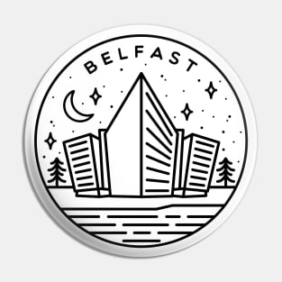 Belfast, Northern Ireland Emblem - White Pin