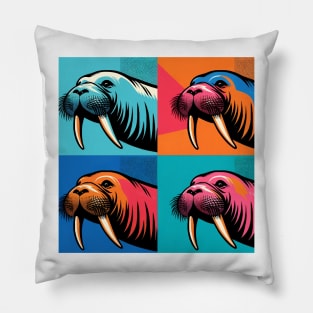 Pop Walrus Art - Trendy Marine Life Pillow