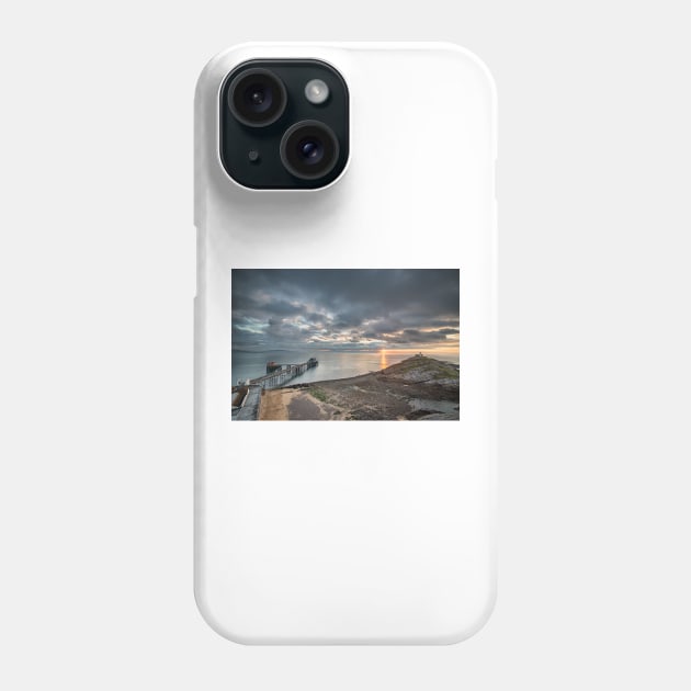 Mumbles Lighthouse and Pier Phone Case by dasantillo