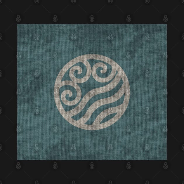 Atla Tapestry 5 - Flag of the Water Tribe (South) by Cleobule