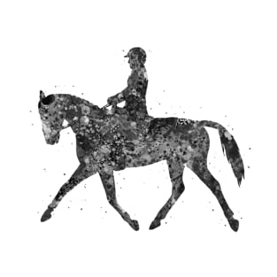 Equestrian black and white T-Shirt