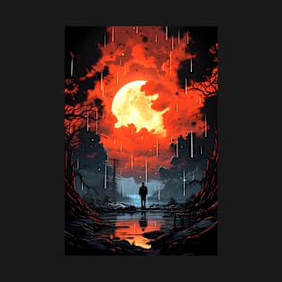 A Surreal Night Encounter | Surrealistic Fantasy Landscapes T-Shirt