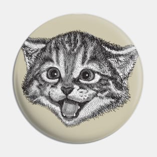 kitten art Pin