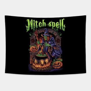 Halloween Scary Witch Tapestry