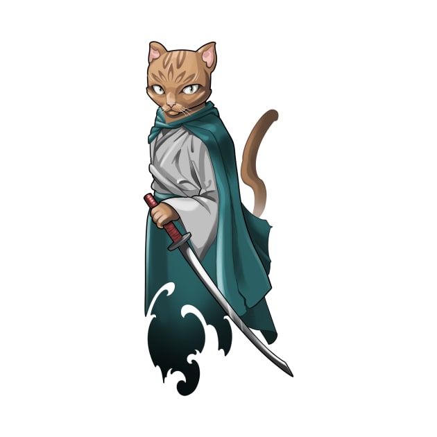 Samurai cat by Vika_lampa_13