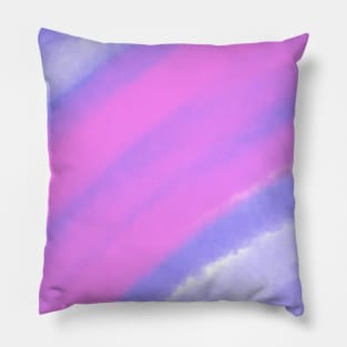 Pink purple watercolor abstract art Pillow