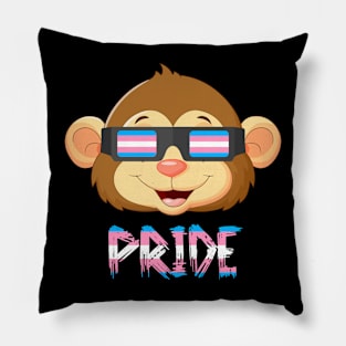 Monkey Transgender Flag Lgbt Pillow