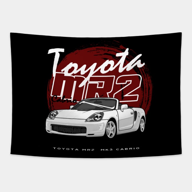 Toyota MR2 MK3 MRS, JDM Car Tapestry by T-JD