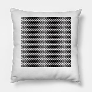 Diamond Hearts Black on White Repeat Pillow