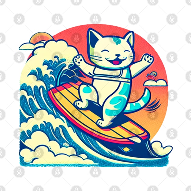 Lucky Cat Surf Adventure by Kona Cat Creationz