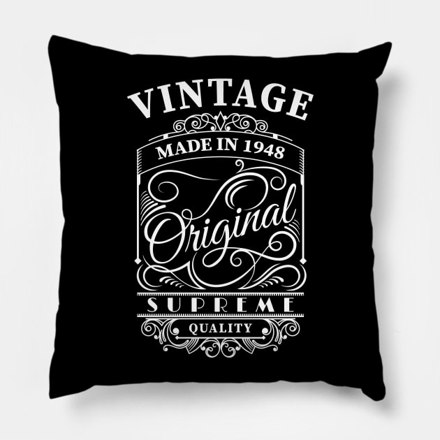 Vintage made in 1948 Pillow by captainmood