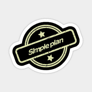 vintage simple plan Magnet