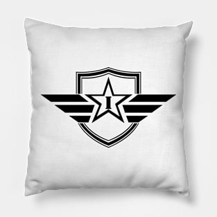 Military Army Monogram Initial Letter I Pillow