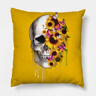 Floral Skull 19 Pillow