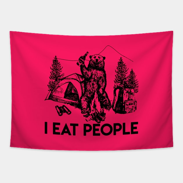 I Hate People Camping Hiking Here Tapestry by umarulala