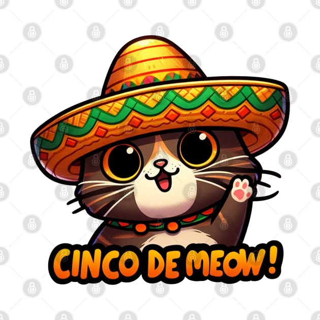 Cinco De Mayo Meow Cat by ZaikyArt