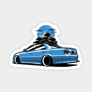 Blue Chaser JDM Classic Legend in Mountains Magnet