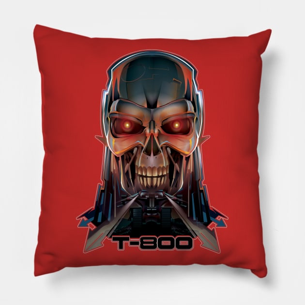 TERMINATOR-T-800 Pillow by mexifunk