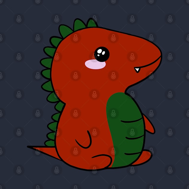 Christmas Themed Baby Dinosaur for Dino Fan by Lobinha