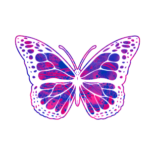 Bisexual Butterfly Shirt Streetwear Graffiti Hand Drawn T-Shirt