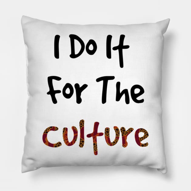 I Do It For The Culture - Red Ankara Print Pillow by hazinadesign