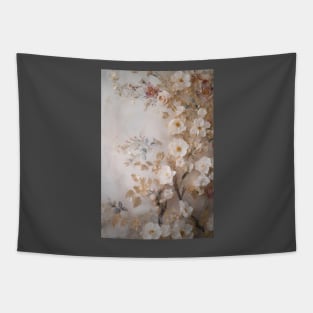 Abstract illustration of floral painting in  3D format Tapestry