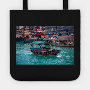 Sampan Boat - Hong Kong - Traditional Fishing Boats Tote