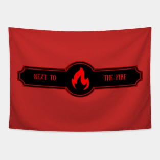 Next to the Fire Logo 2 Tapestry