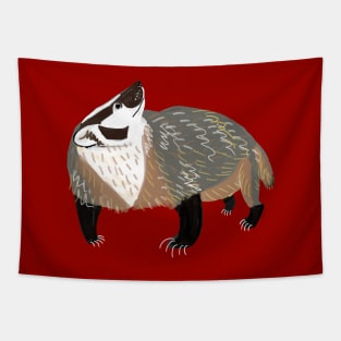 Western American Badger Tapestry