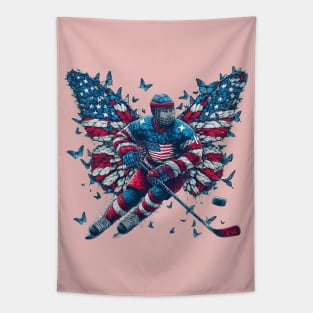 Hockey Butterfly Effect Hockey Fans Tapestry