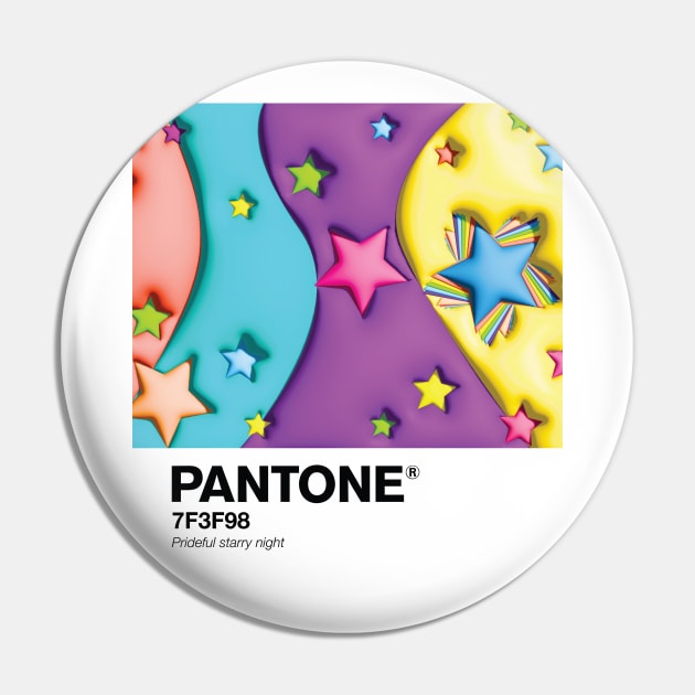Pantone Pride Stars Pin by theartistmusician