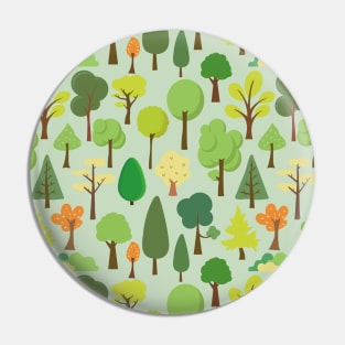 Trees All Over Print Pin