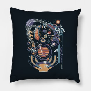 Pinball Space Machine by Tobe Fonseca Pillow