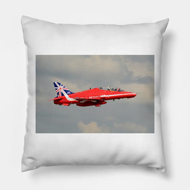 Royal Air Force Red Arrows Hawk Pillow by CGJohnson