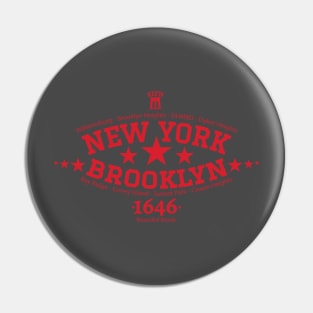 New York Brooklyn - Brooklyn Schriftzug - Brooklyn college style Logo Pin