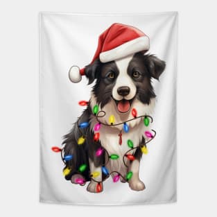 Christmas Border Collie Tapestry