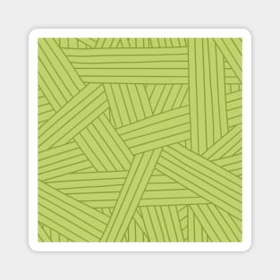 Crossing Lines in Lime Green Magnet