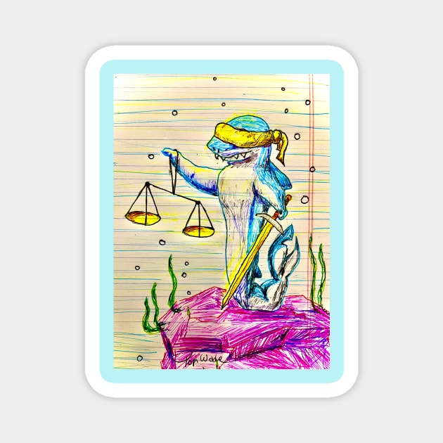 Scales of Justice Magnet by The Bigger Boat