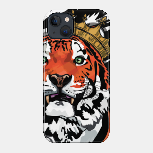 Spunky King Tiger Portrait. - Tiger King - Phone Case