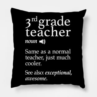 3Rd Grade Teacher Shirts Funny Third Grade Teachers Gifts Pillow