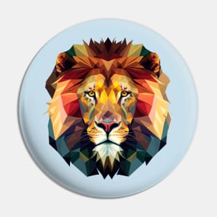 Lion Head Polygon - King of the Jungle Pin