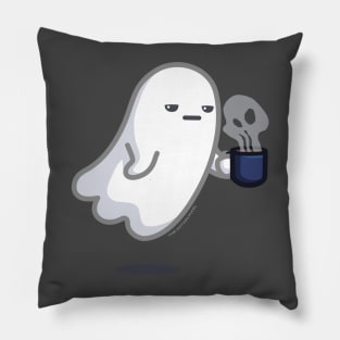 GRAVEYARD SHIFT - Cute Ghost with Coffee Pillow
