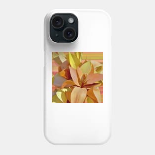 Tan Lily on Stripes Phone Case