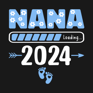 Pregnancy Announcement Boy Soon to be Nana Grandma 2024 T-Shirt