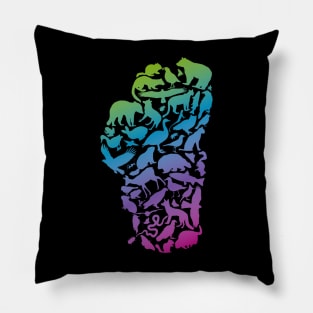 Lake Tahoe Creatures - Green-Blue-Purple Pillow