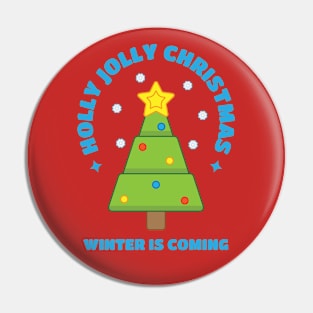 Retro vintage illustration of christmas tree Pin